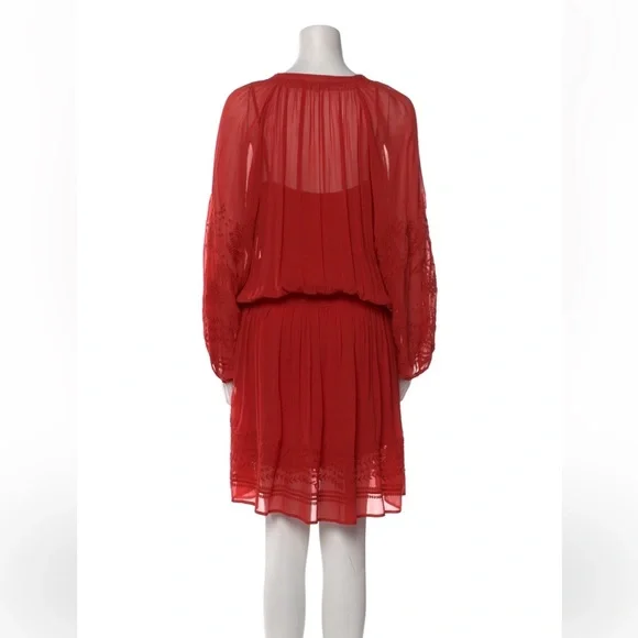 Vanessa Bruno scoop neck knee length dress. Matching separate slip dress under. - Picture 3 of 7